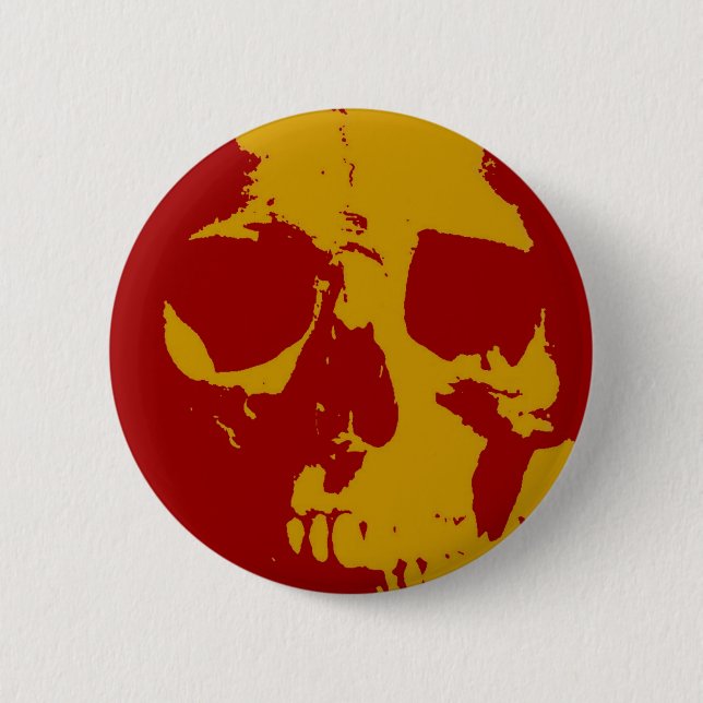 Pop Art Skull Button (Front)