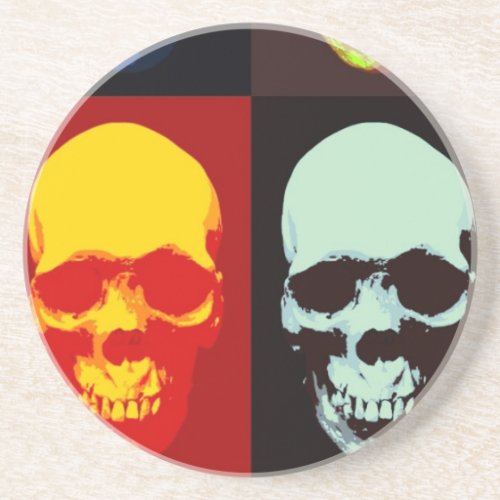 Pop Art Skull Coaster