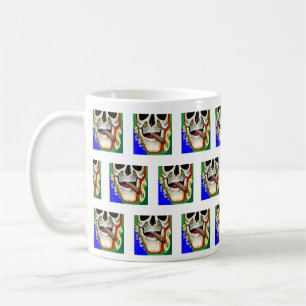 Pop Art Skull Dollar Sign Pattern Coffee Mug