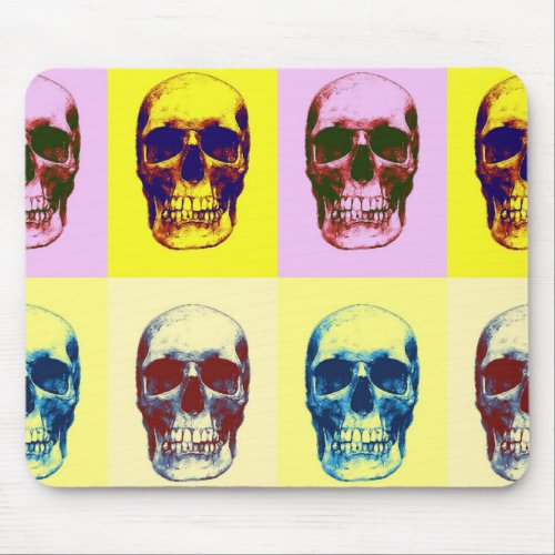 Pop Art Skull Mouse Pad