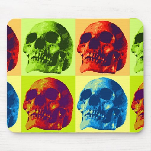 Pop Art Skull Mouse Pad