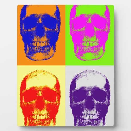 Pop Art Skull Plaque