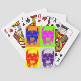 Pop Art Skull Poker Cards