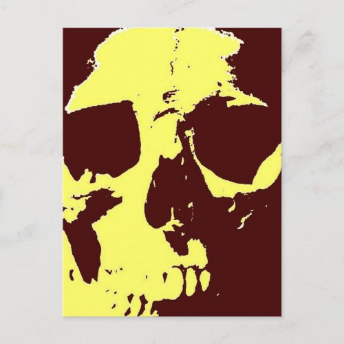 Pop Art Skull Postcard