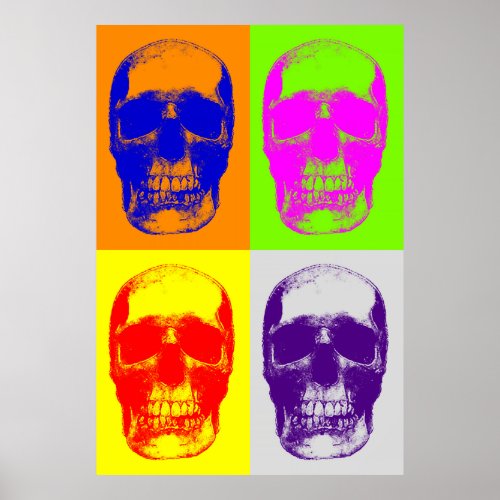 Pop Art Skull Poster