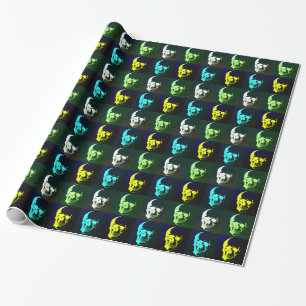 Pop Art Skull Retro Style Wrapping Paper