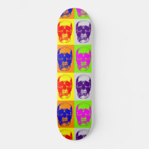 Pop Art Skull Skateboard Deck