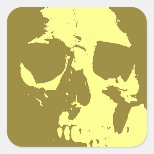 Pop Art Skull Square Sticker