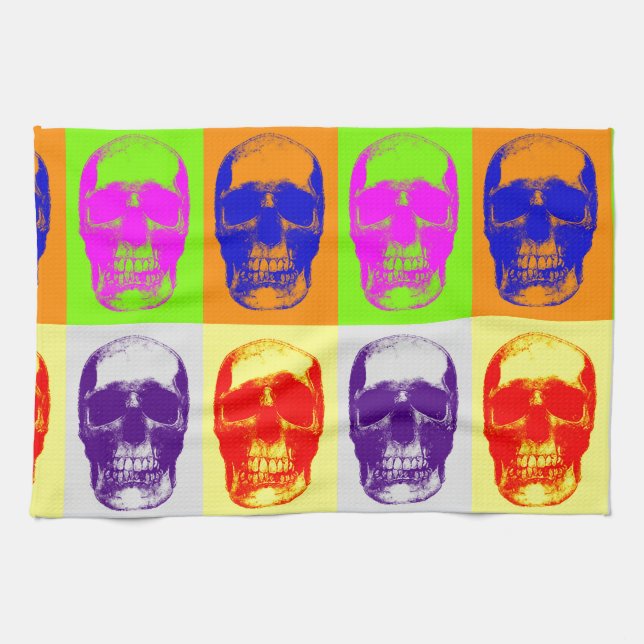 Pop Art Skull Towel (Horizontal)