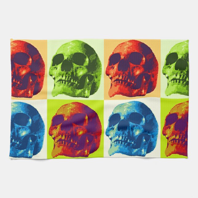 Pop Art Skull Towel (Horizontal)