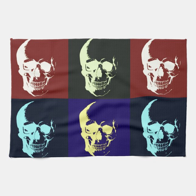 Pop Art Skull Towel (Horizontal)