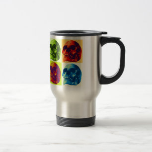 Pop Art Skull Travel Mug