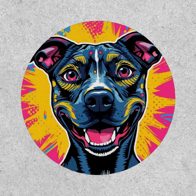 Pop Art Smile – The Power of a Happy Dog Patch (Front)