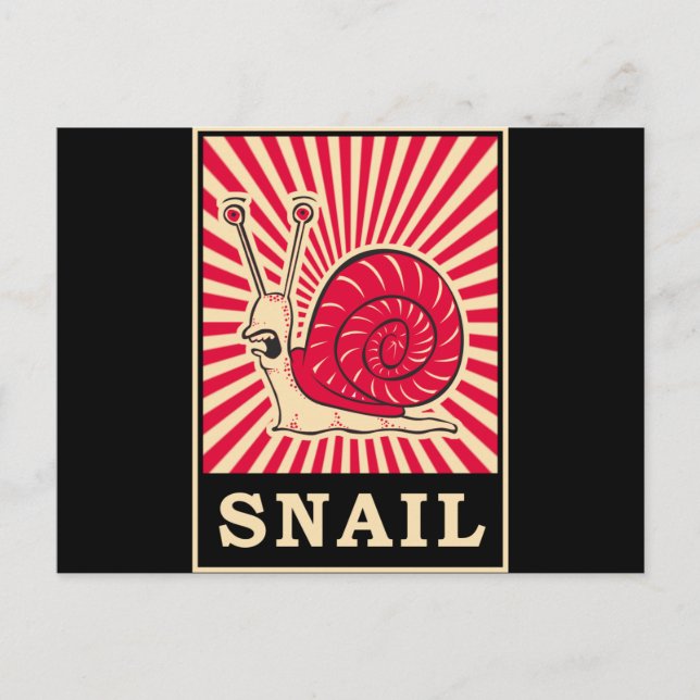 Pop Art Snail Postcard (Front)