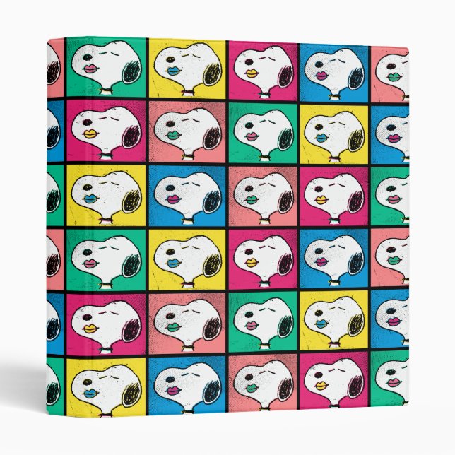 Pop Art Snoopy Lips | Mod for You Pattern 3 Ring Binder (Front/Spine)
