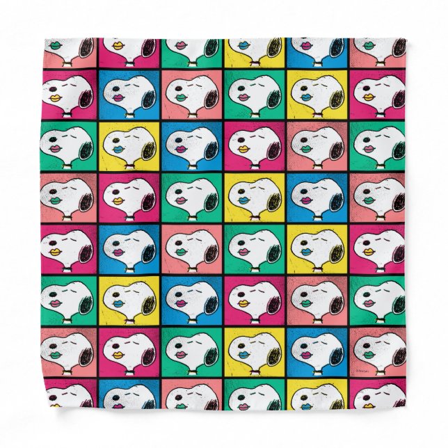 Pop Art Snoopy Lips | Mod for You Pattern Bandana (Front)