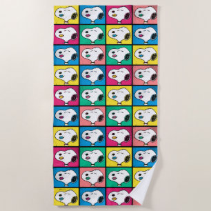 Pop Art Snoopy Lips Mod for You Pattern Beach Towel