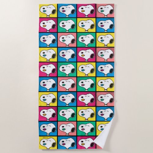 Pop Art Snoopy Lips  Mod for You Pattern Beach Towel