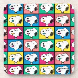 Pop Art Snoopy Lips Mod for You Pattern Beverage Coaster
