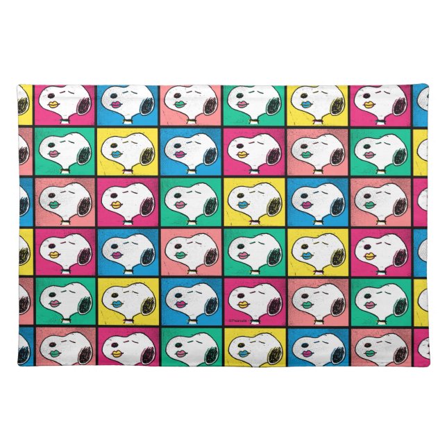 Pop Art Snoopy Lips | Mod for You Pattern Cloth Placemat (Front)