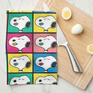Pop Art Snoopy Lips Mod for You Pattern Kitchen Towel