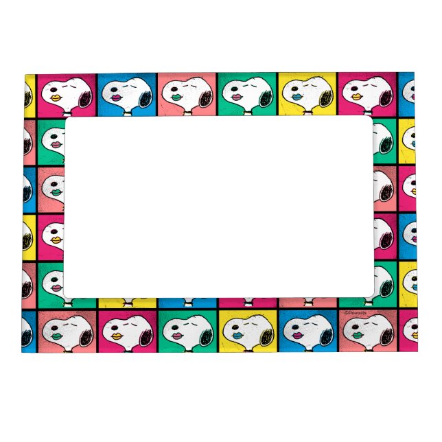 Pop Art Snoopy Lips | Mod for You Pattern Magnetic Frame (Front)