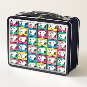 Pop Art Snoopy Lips Mod for You Pattern Metal Lunch Box
