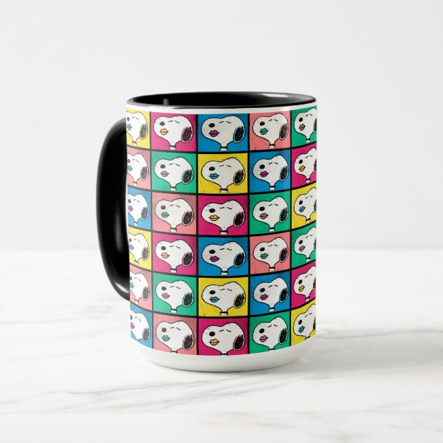 Pop Art Snoopy Lips | Mod for You Pattern Mug (Front Left)
