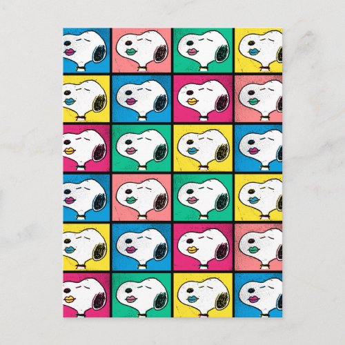 Pop Art Snoopy Lips  Mod for You Pattern Postcard