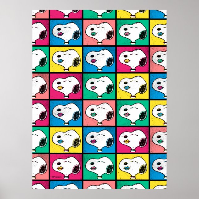Pop Art Snoopy Lips | Mod for You Pattern Poster (Front)