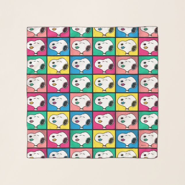 Pop Art Snoopy Lips | Mod for You Pattern Scarf (Front)