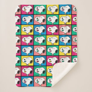 Pop Art Snoopy Lips Mod for You Pattern Sherpa Blanket