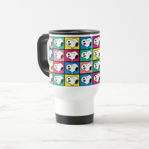 Pop Art Snoopy Lips  Mod for You Pattern Travel Mug