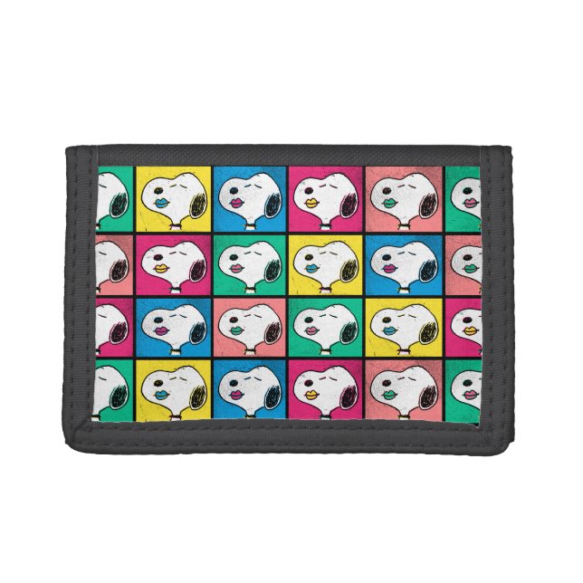 Pop Art Snoopy Lips | Mod for You Pattern Trifold Wallet (Front)