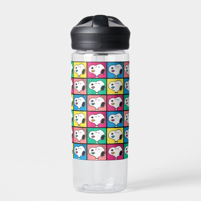 Pop Art Snoopy Lips | Mod for You Pattern Water Bottle (Front)