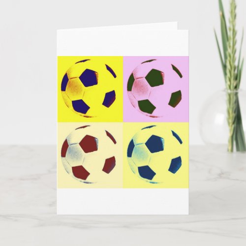 Pop Art Soccer Balls Card