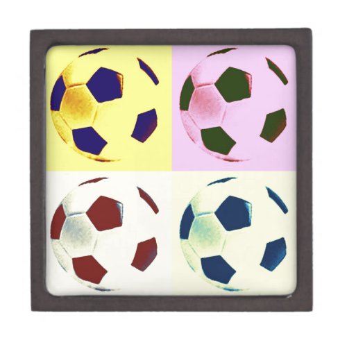 Pop Art Soccer Balls Jewelry Box