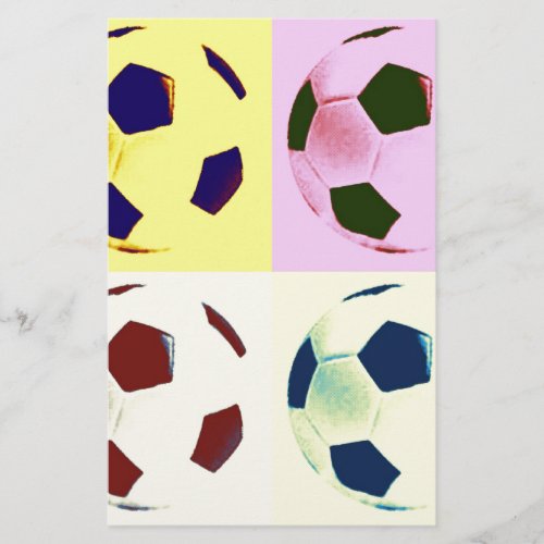 Pop Art Soccer Balls Stationery