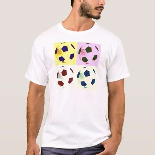 Pop Art Soccer Balls T_Shirt