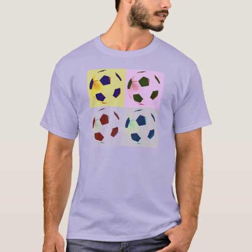 Pop Art Soccer Balls T_Shirt