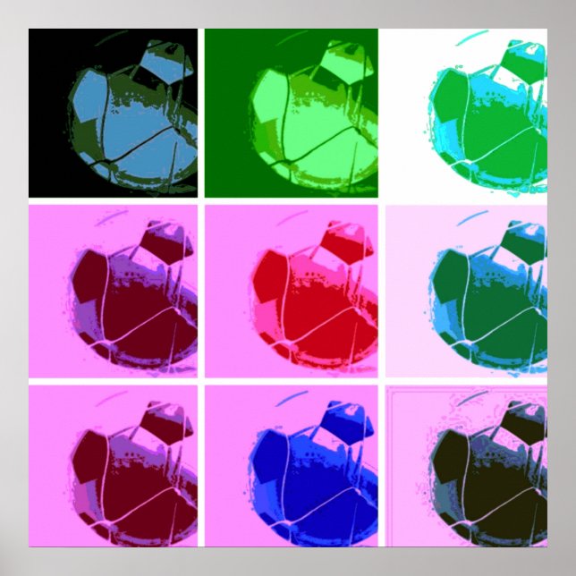 Pop Art Soccer - European Football Poster (Front)