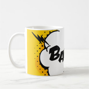 Pop art speech bubble drawing with text. Cartoon s Coffee Mug