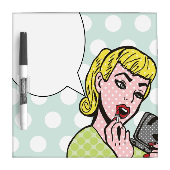 Pop Art Speech Bubble Dry Erase Board (Front)