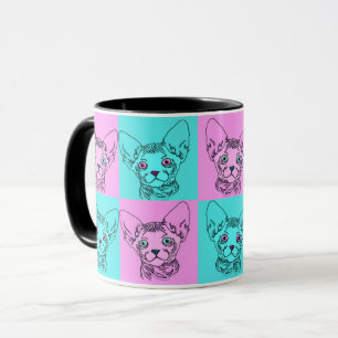 Pop Art Sphynx Kitten Mug