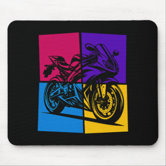Pop Art Sports Bike Mouse Pad