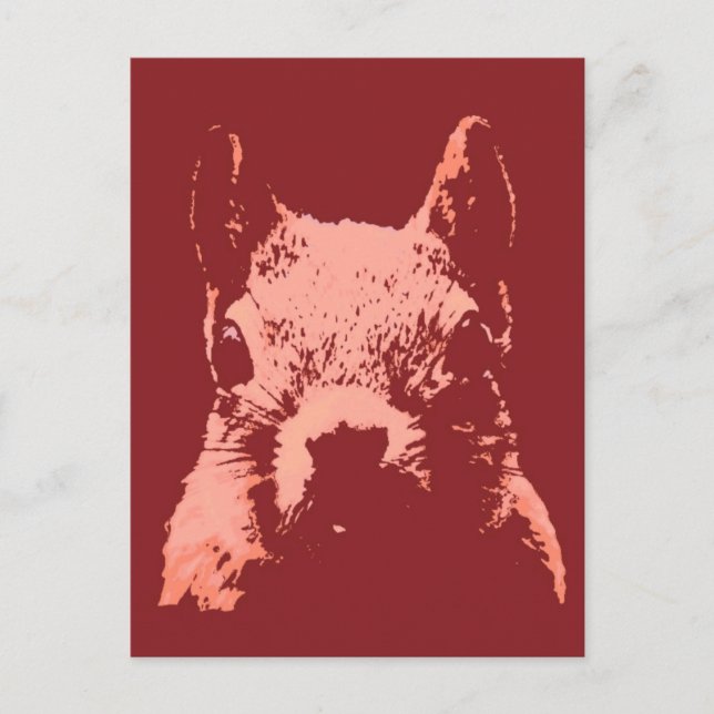 Pop Art Squirrel Postcard (Front)