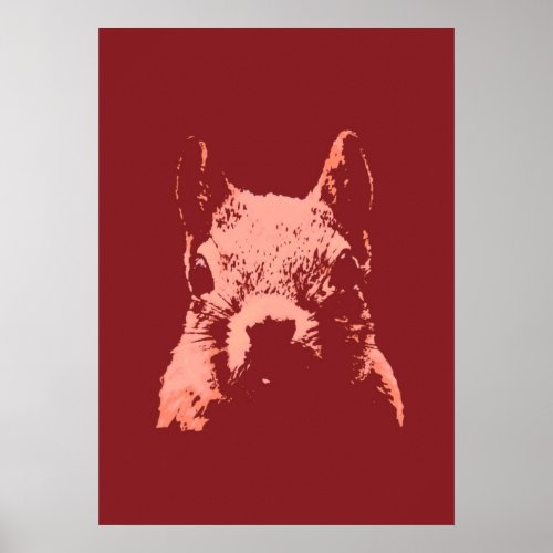 Pop Art Squirrel Poster