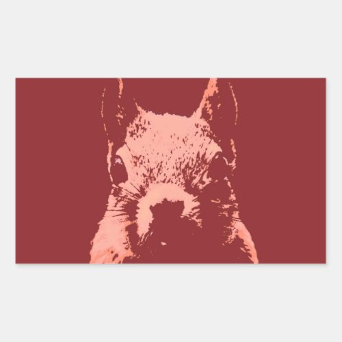 Pop Art Squirrel Rectangular Sticker