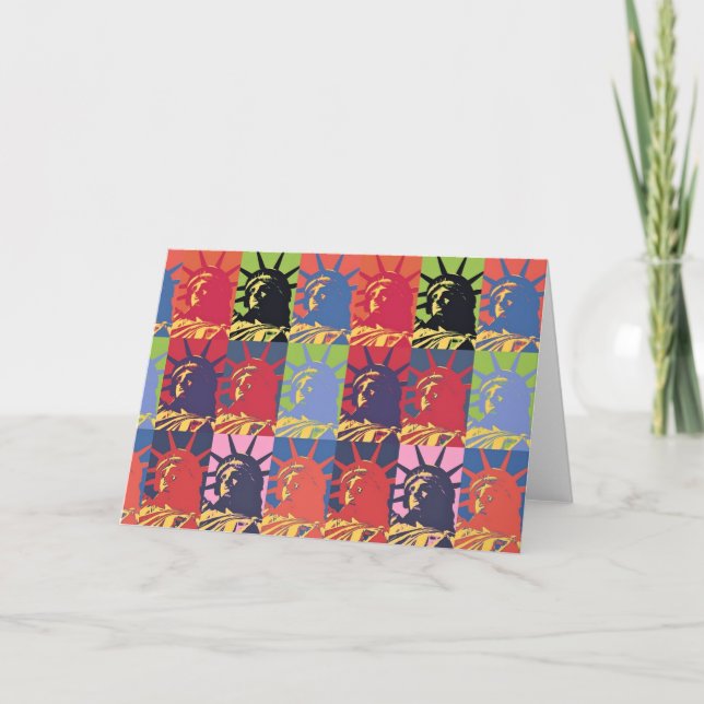 Pop Art Statue of Liberty American Card (Front)