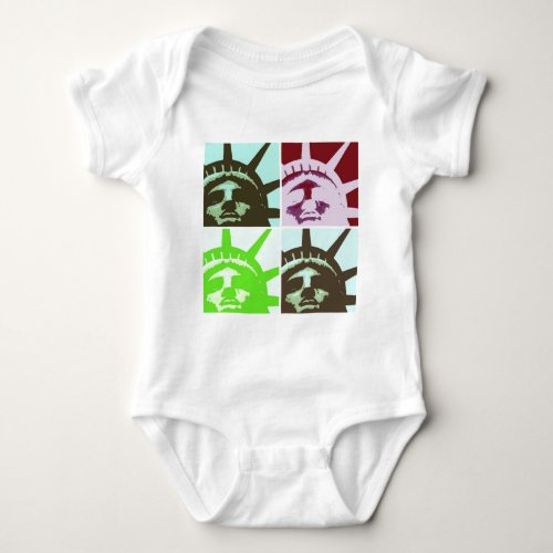 Pop Art Statue of Liberty Baby Bodysuit